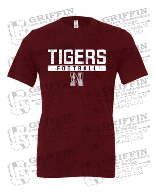 Cotton Short Sleeve T-Shirt - Football - Nevada Tigers 26-E