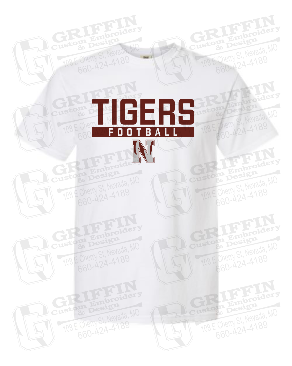 Comfort Colors Short Sleeve T-Shirt - Football - Nevada Tigers 26-E