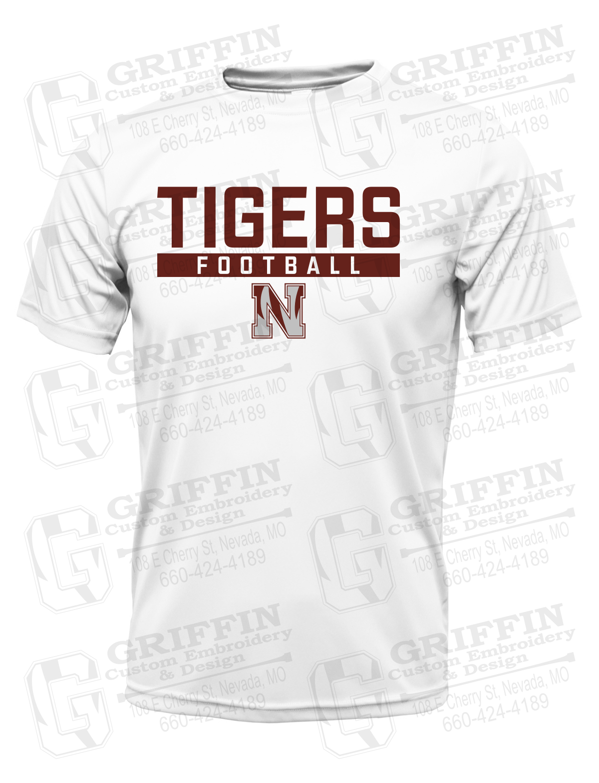 Dry-Fit Short Sleeve T-Shirt - Football - Nevada Tigers 26-E