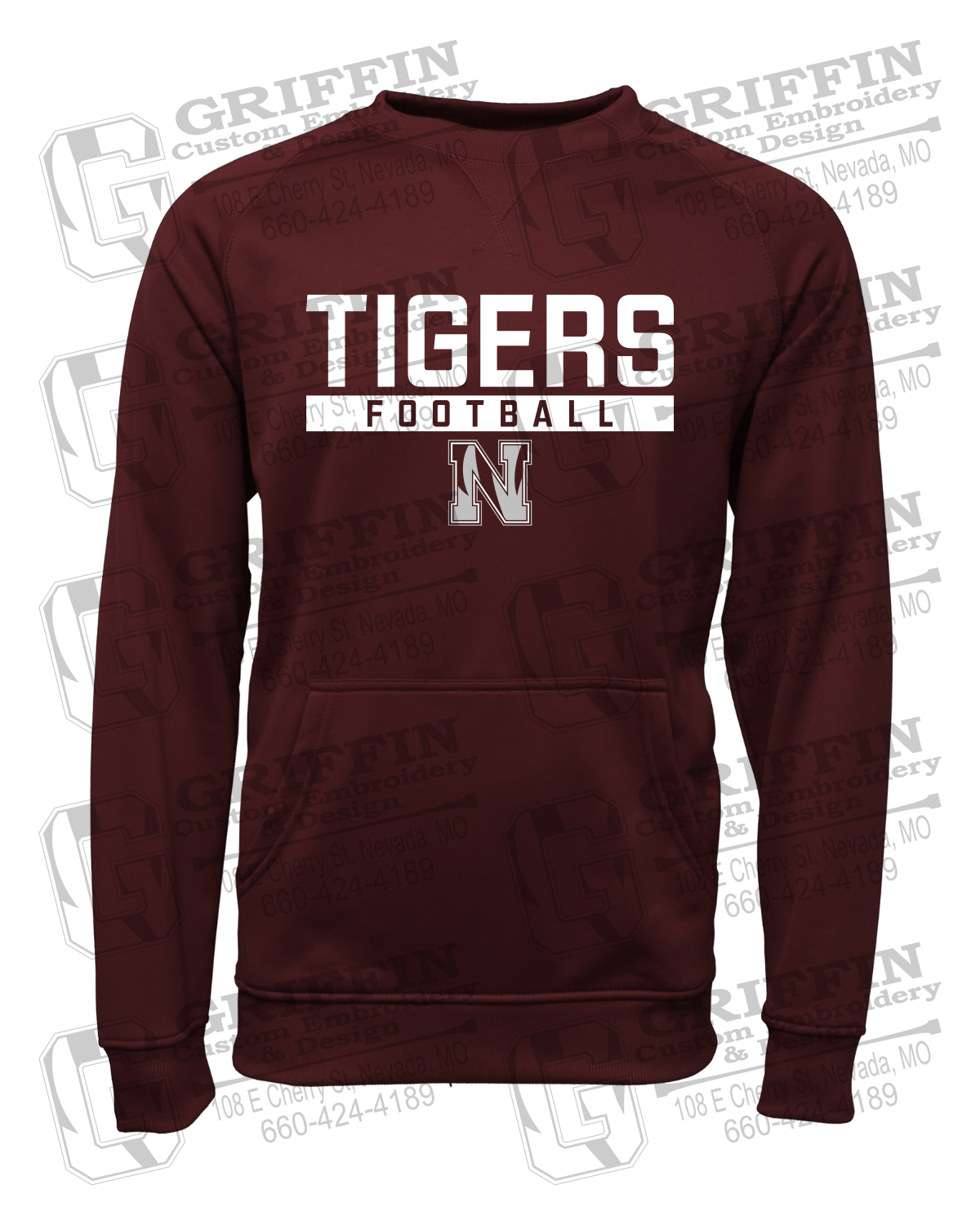 Performance Fleece Sweatshirt - Football - Nevada Tigers 26-E