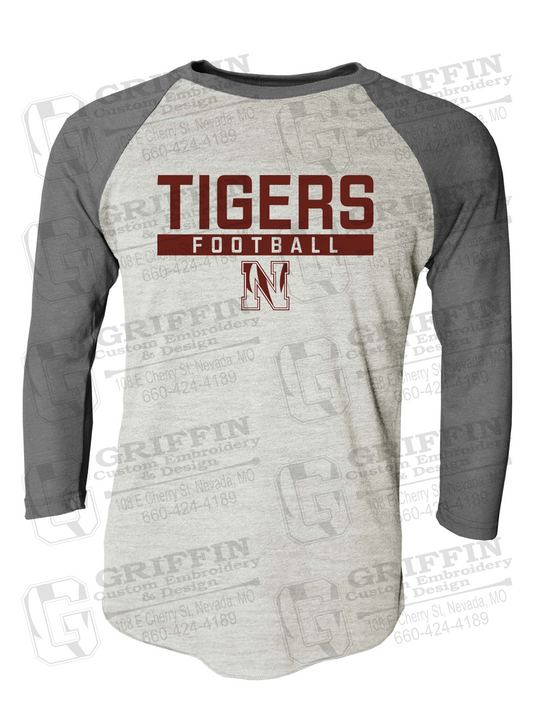 Tri-Blend Raglan Sleeve T-Shirt - Football - Nevada Tigers 26-E