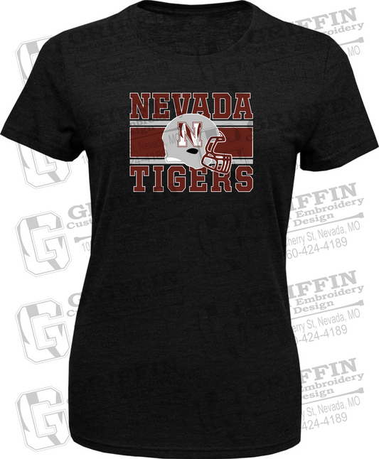 Womens Tri-Blend T-Shirt - Football - Nevada Tigers 26-F