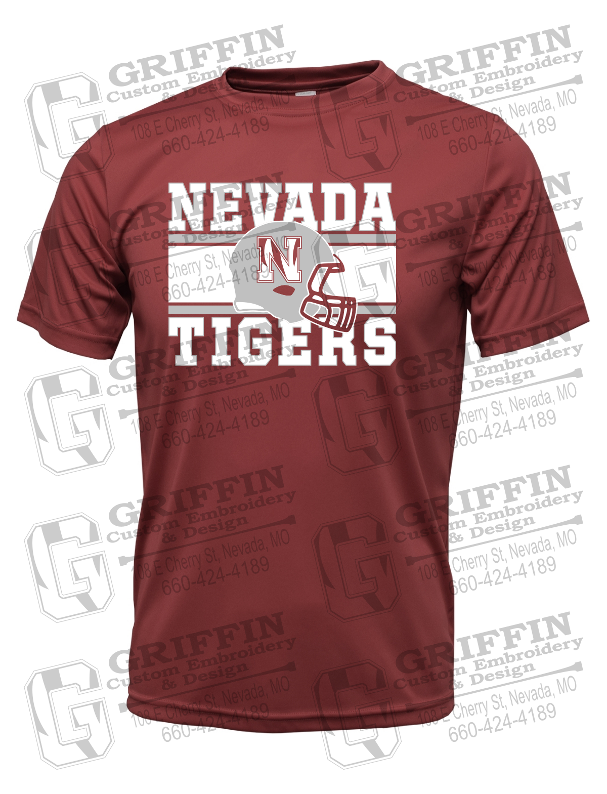 Dry-Fit Short Sleeve T-Shirt - Football - Nevada Tigers 26-F