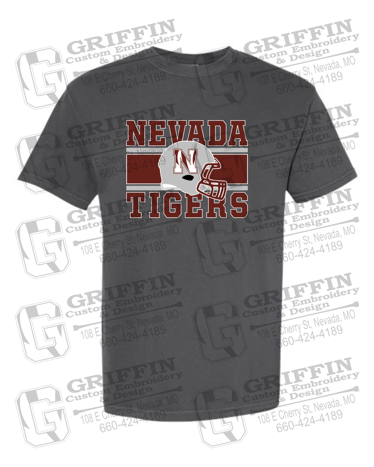 Comfort Colors Short Sleeve T-Shirt - Football - Nevada Tigers 26-F