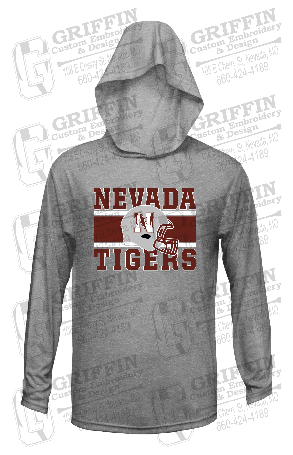 Dry-Fit T-Shirt Hoodie - Football - Nevada Tigers 26-F