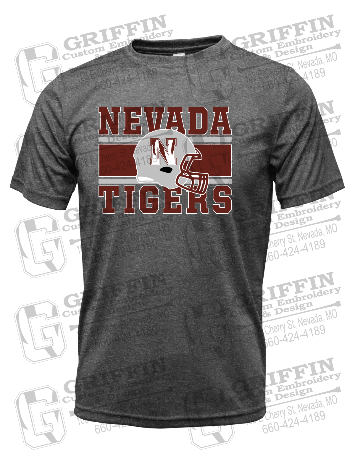 Dry-Fit Short Sleeve T-Shirt - Football - Nevada Tigers 26-F