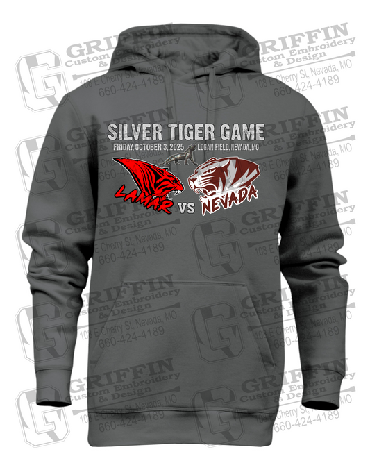 Heavyweight Fleece Hoodie - Silver Tiger 2025 Football - Nevada Tigers 26-G