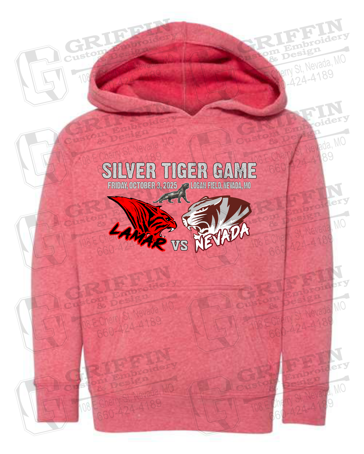 Toddler Hoodie - Silver Tiger 2025 Football - Nevada Tigers 26-G