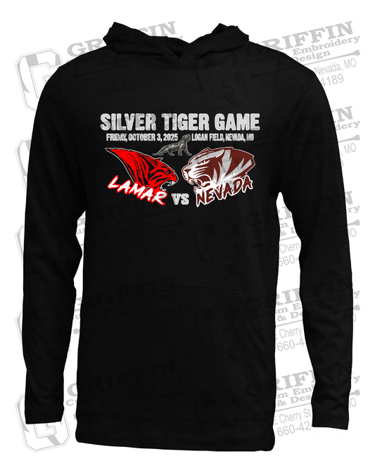 Soft-Tek T-Shirt Hoodie - Silver Tiger 2025 Football - Nevada Tigers 26-G