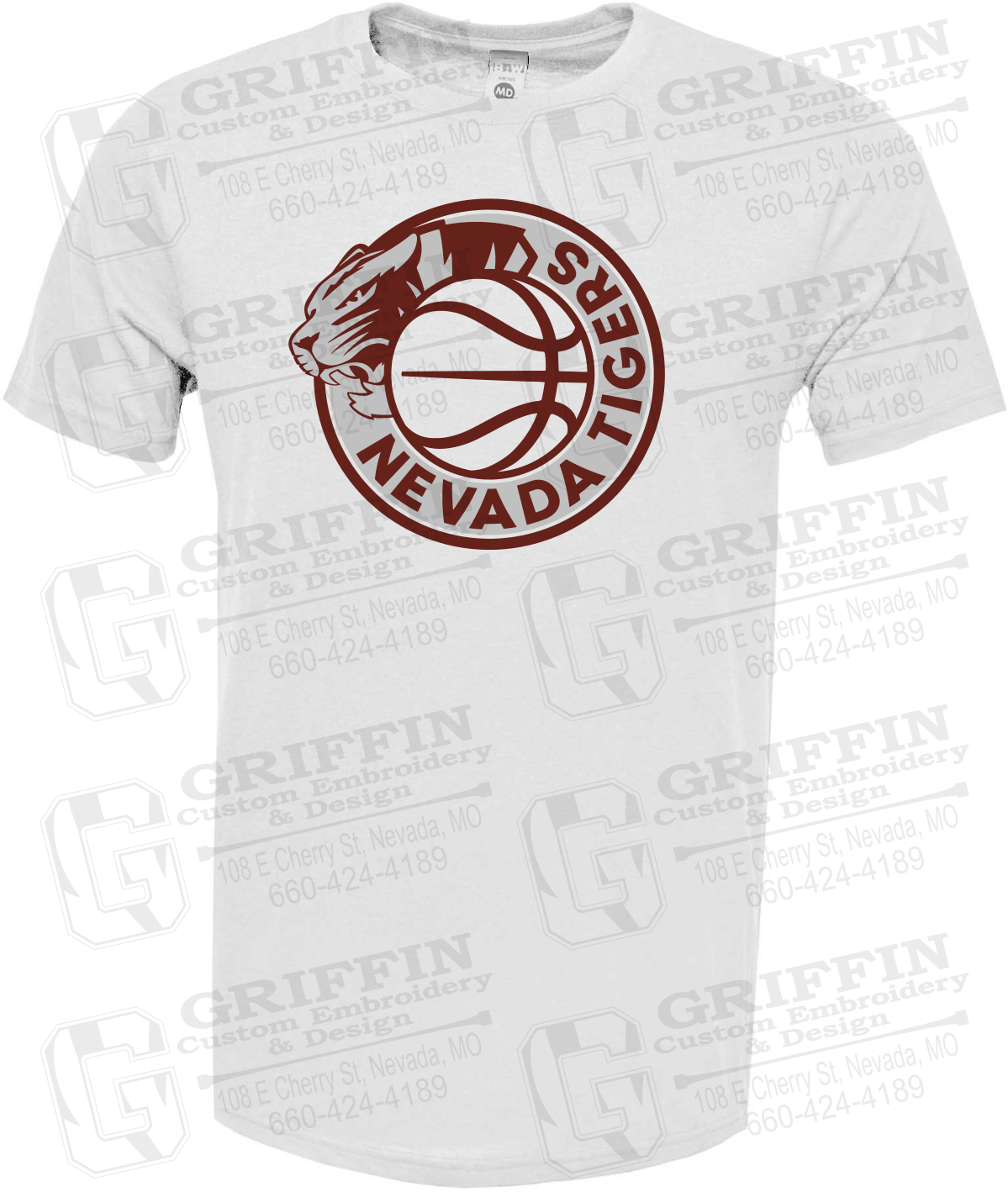 Soft-Tek Short Sleeve T-Shirt - Basketball - Nevada Tigers 26-J