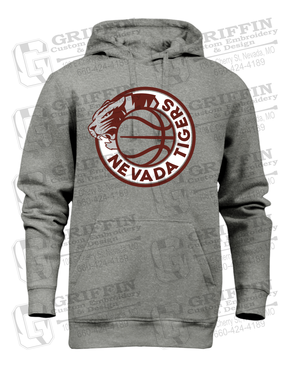 Heavyweight Fleece Hoodie - Basketball - Nevada Tigers 26-J