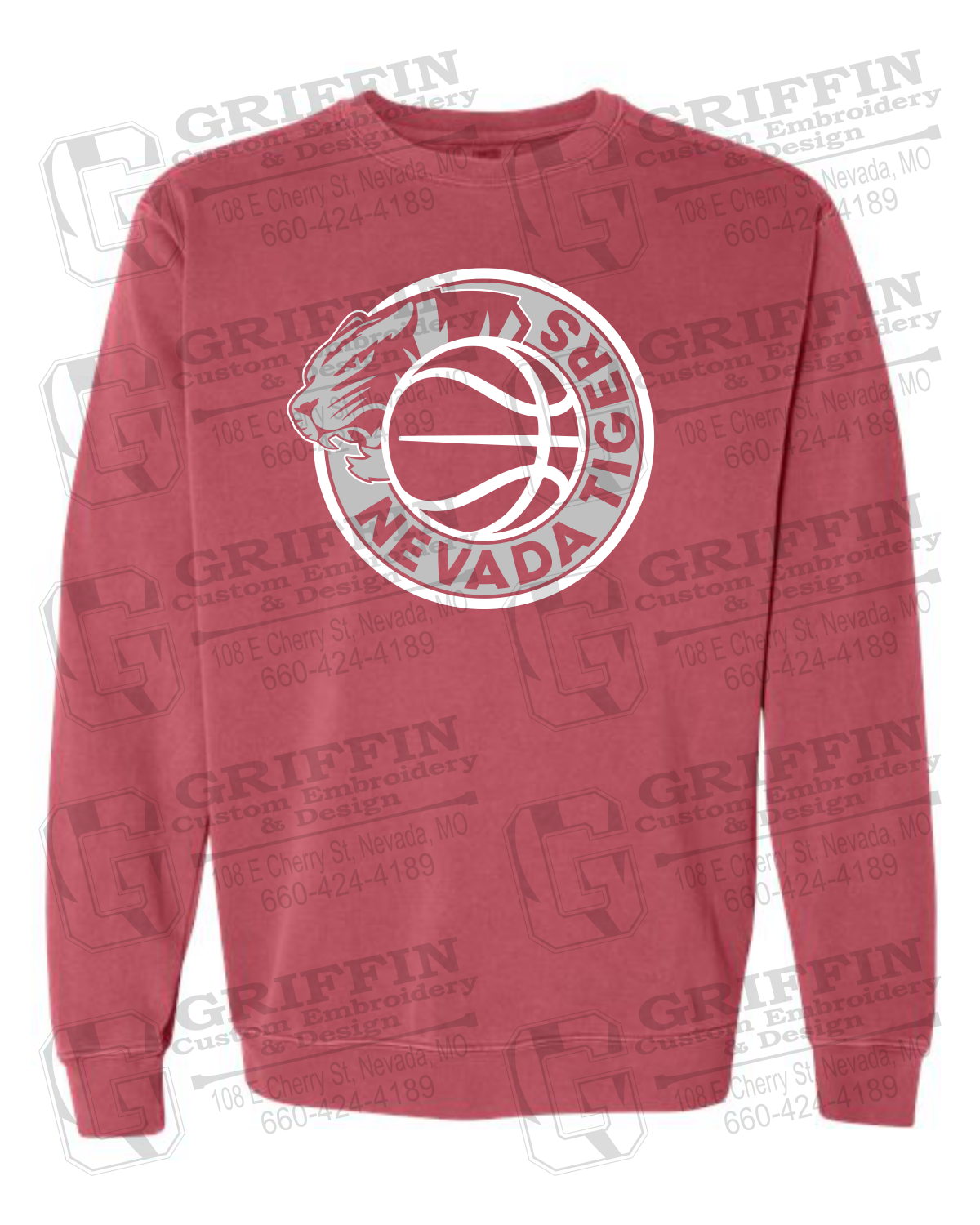 Comfort Colors Crewneck Sweatshirt - Basketball - Nevada Tigers 26-J