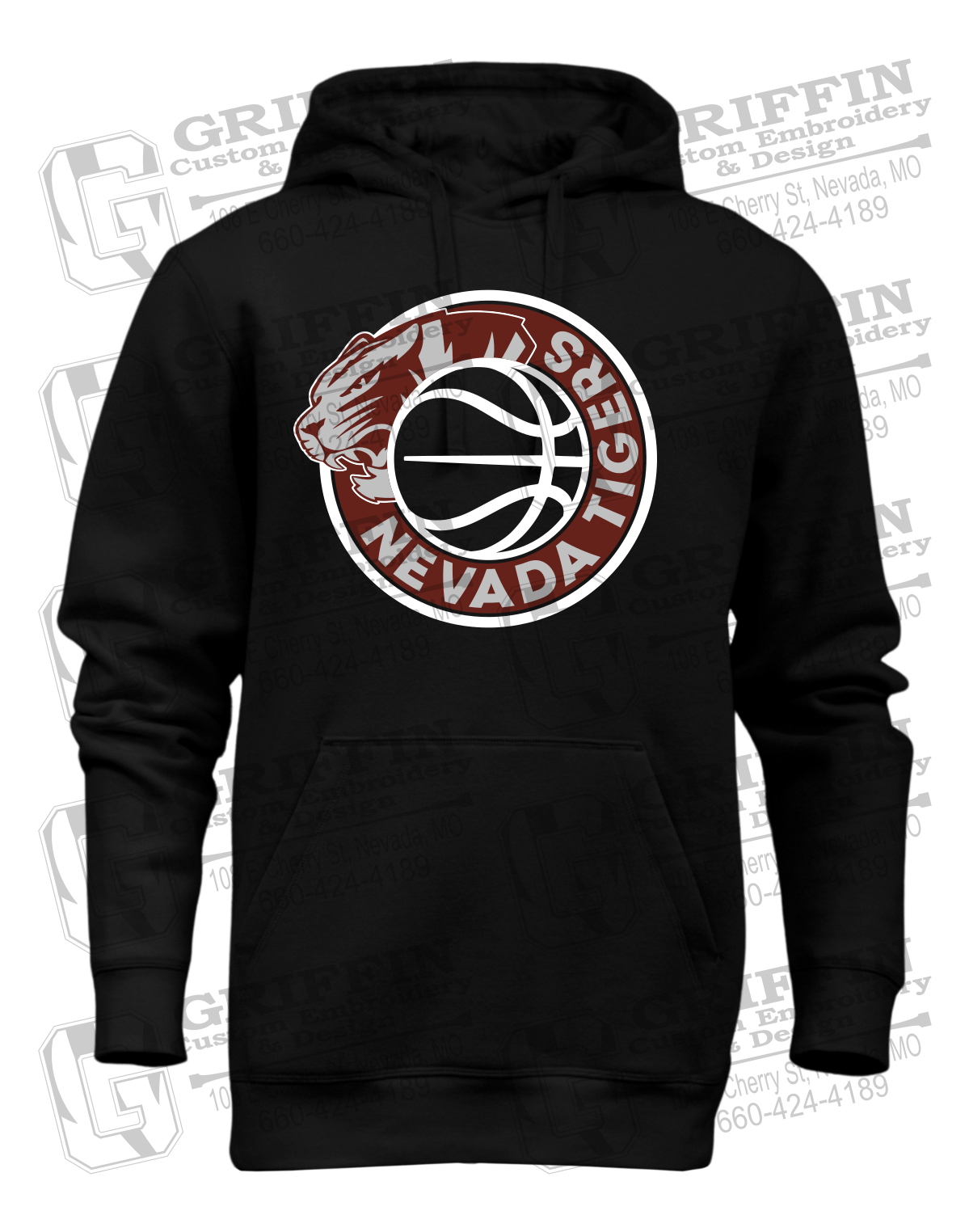 Heavyweight Fleece Hoodie - Basketball - Nevada Tigers 26-J