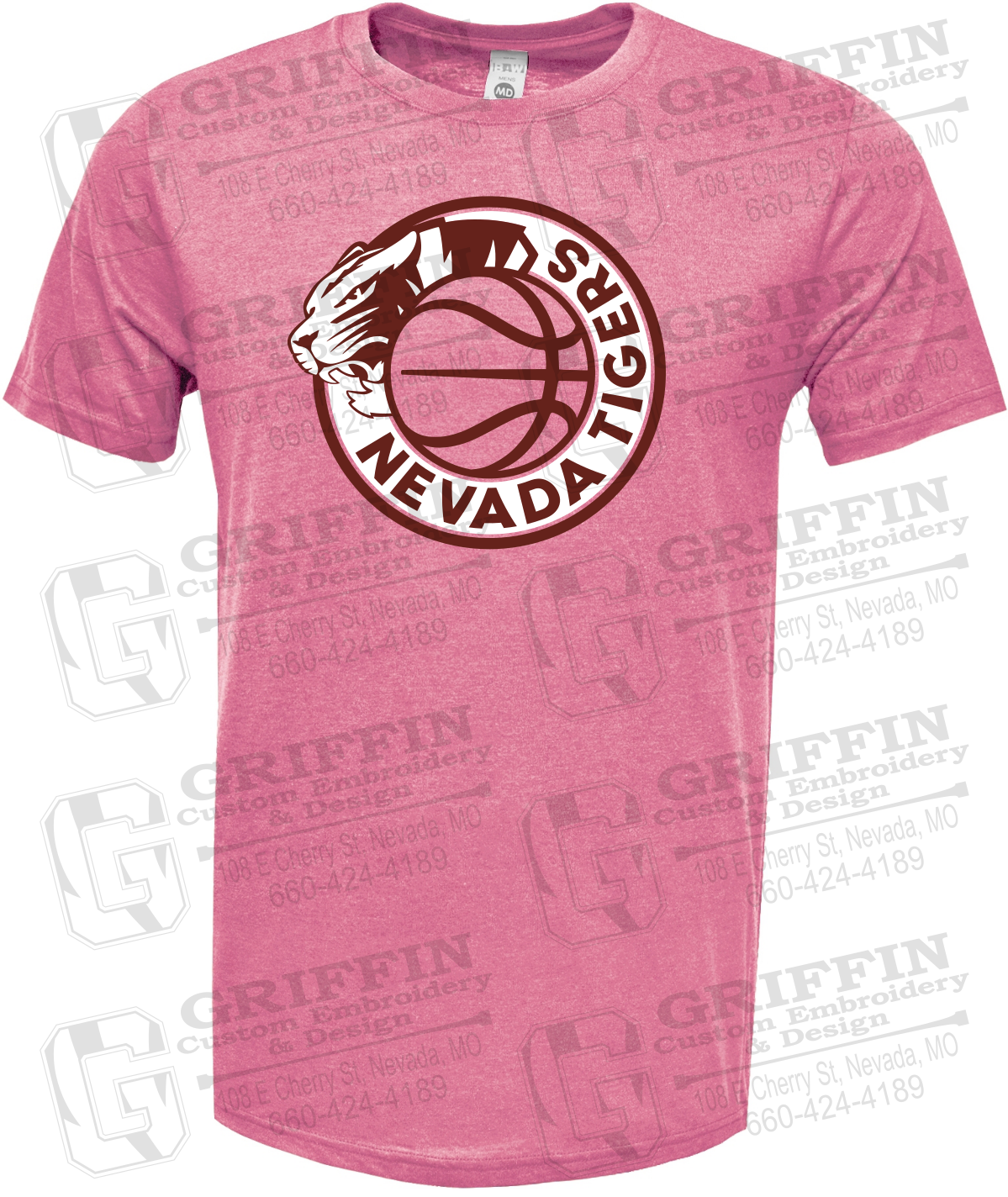 Soft-Tek Short Sleeve T-Shirt - Basketball - Nevada Tigers 26-J