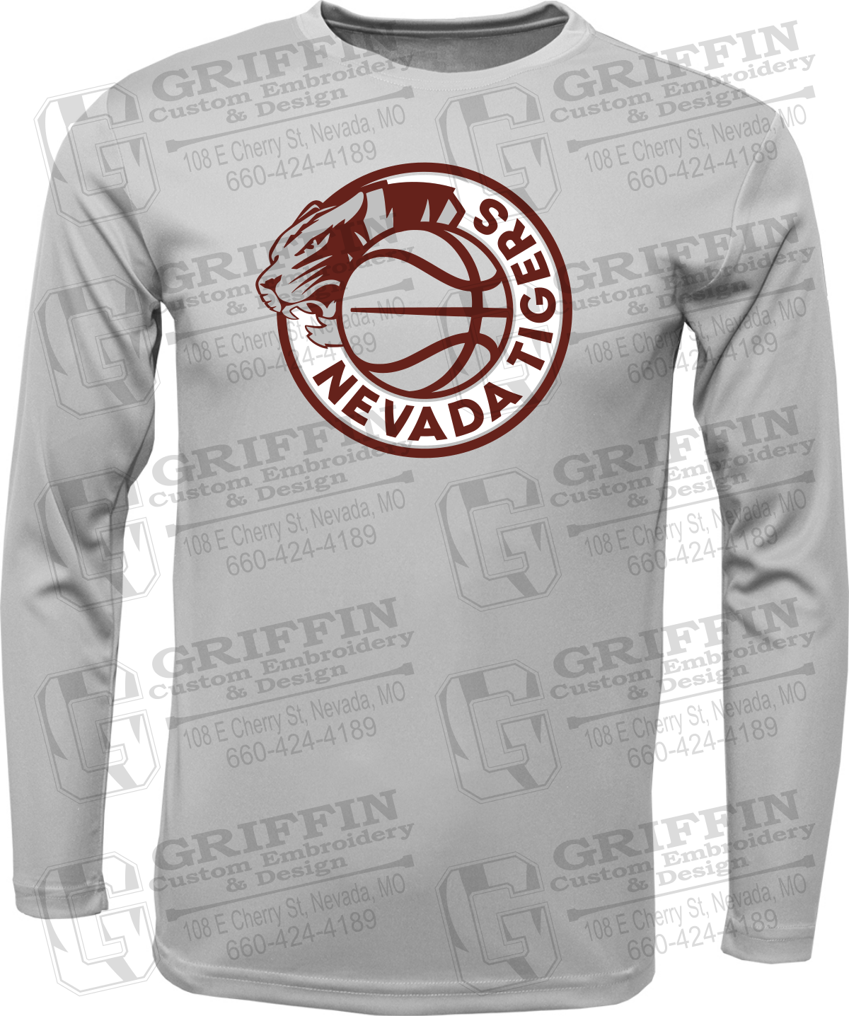 Toddler Dry-Fit Long Sleeve T-Shirt - Basketball - Nevada Tigers 26-J