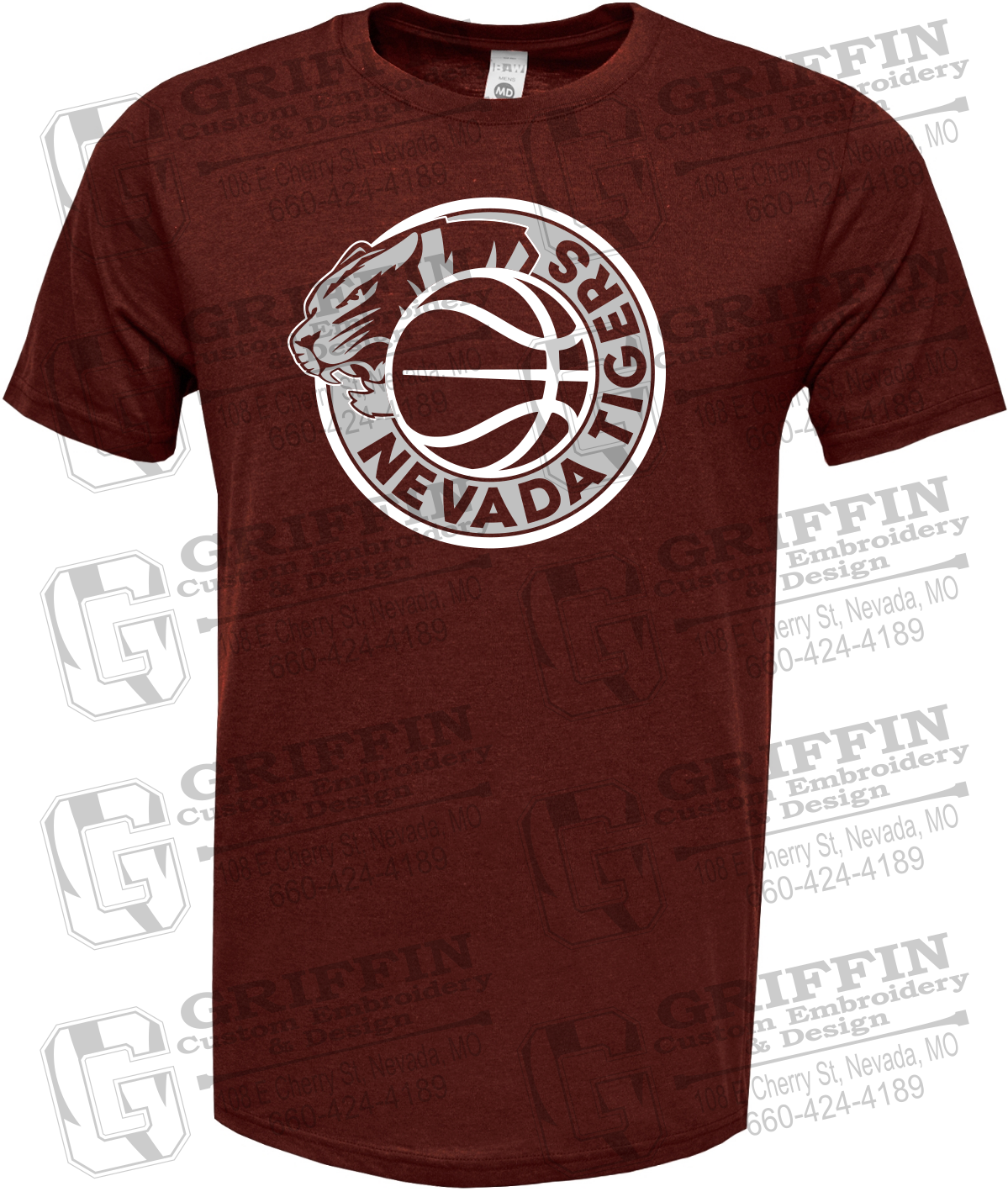 Soft-Tek Short Sleeve T-Shirt - Basketball - Nevada Tigers 26-J