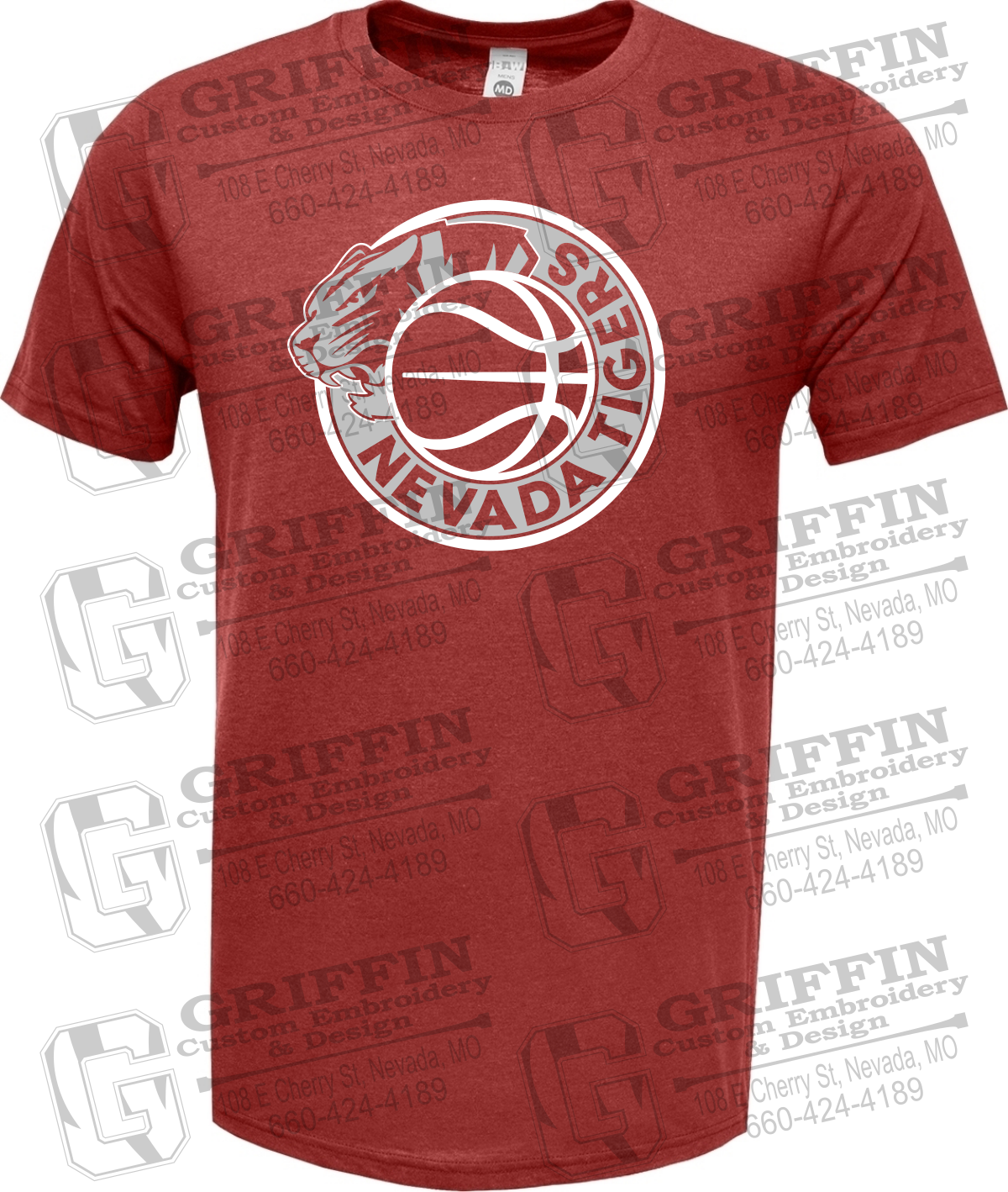 Soft-Tek Short Sleeve T-Shirt - Basketball - Nevada Tigers 26-J