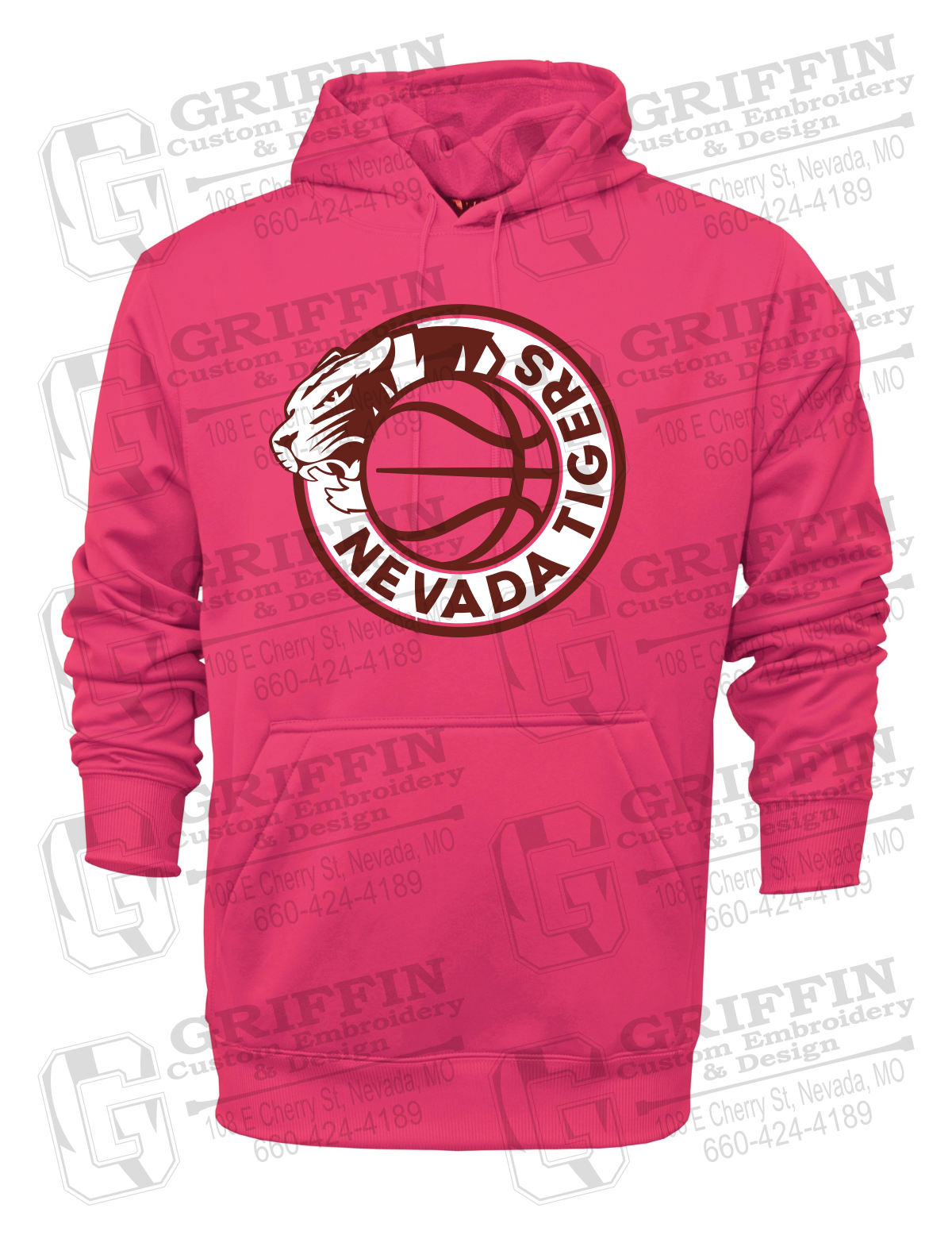 Performance Fleece Hoodie - Basketball - Nevada Tigers 26-J