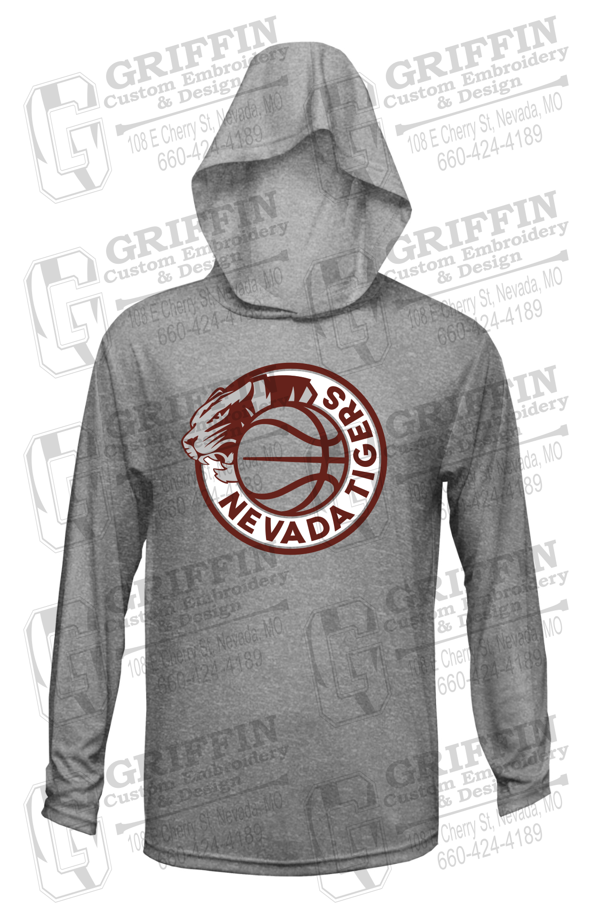 Dry-Fit T-Shirt Hoodie - Basketball - Nevada Tigers 26-J