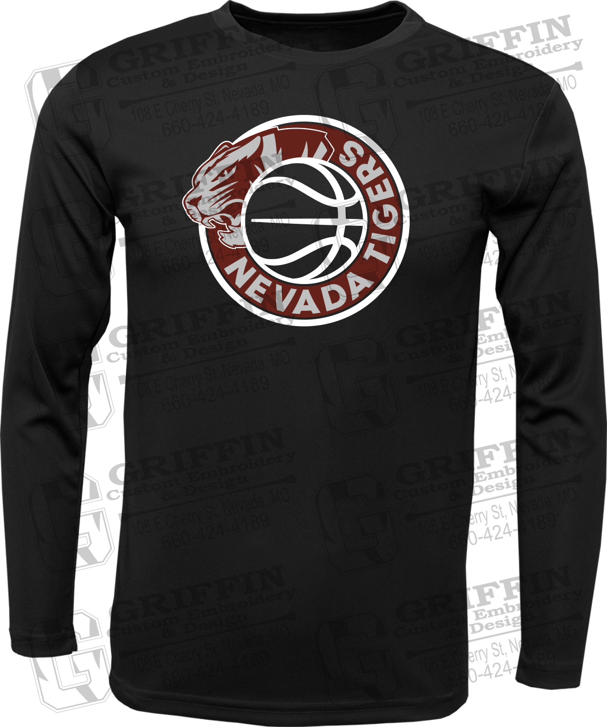 Dry-Fit Long Sleeve T-Shirt - Basketball - Nevada Tigers 26-J