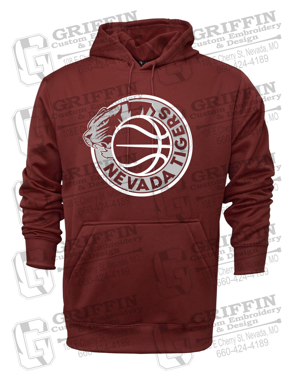 Performance Fleece Hoodie - Basketball - Nevada Tigers 26-J