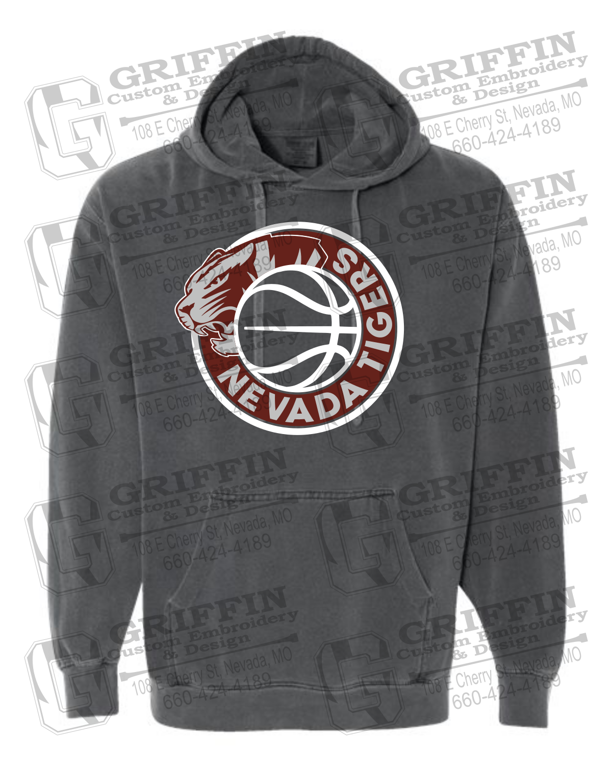 Comfort Colors Hoodie - Basketball - Nevada Tigers 26-J