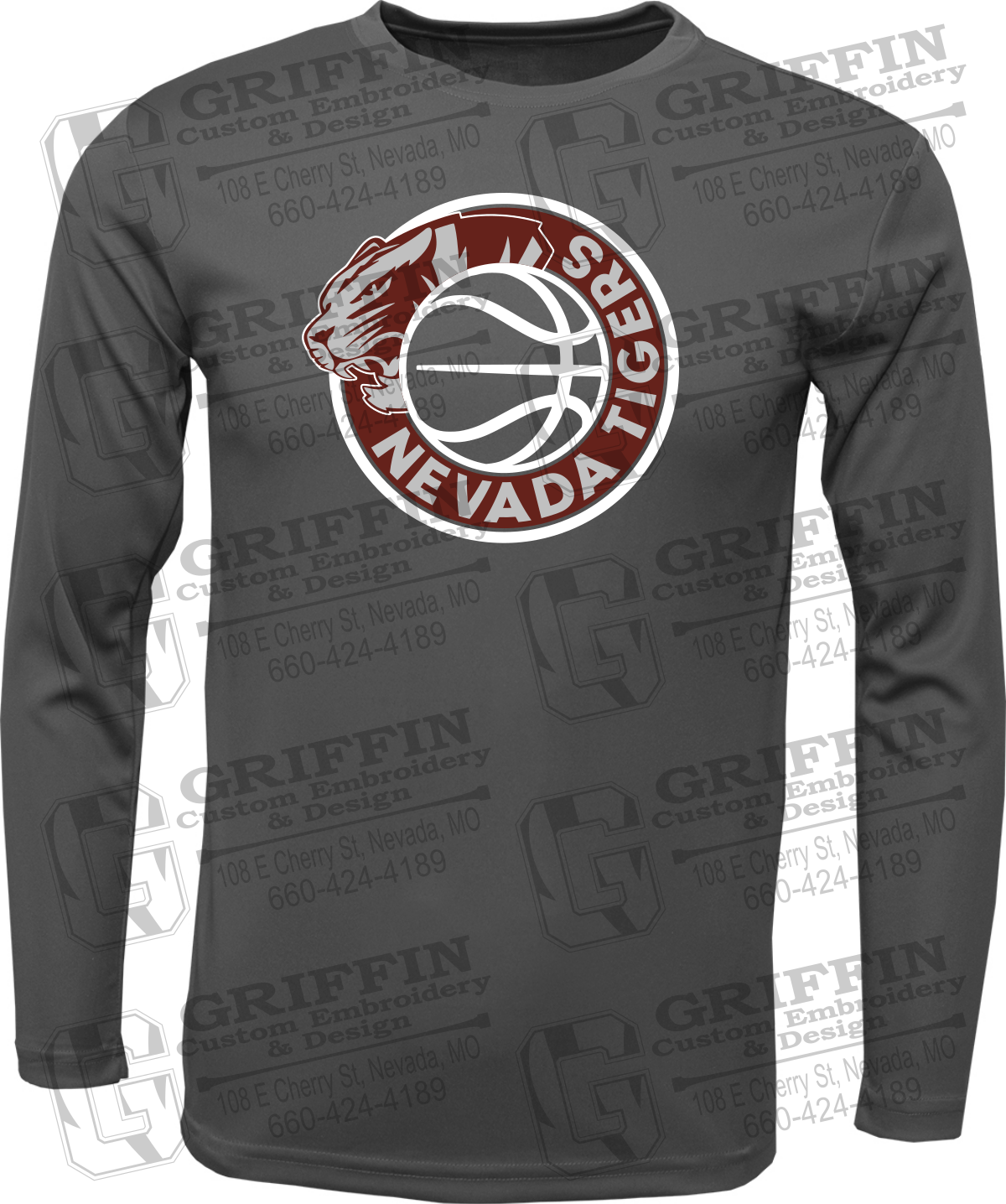Dry-Fit Long Sleeve T-Shirt - Basketball - Nevada Tigers 26-J