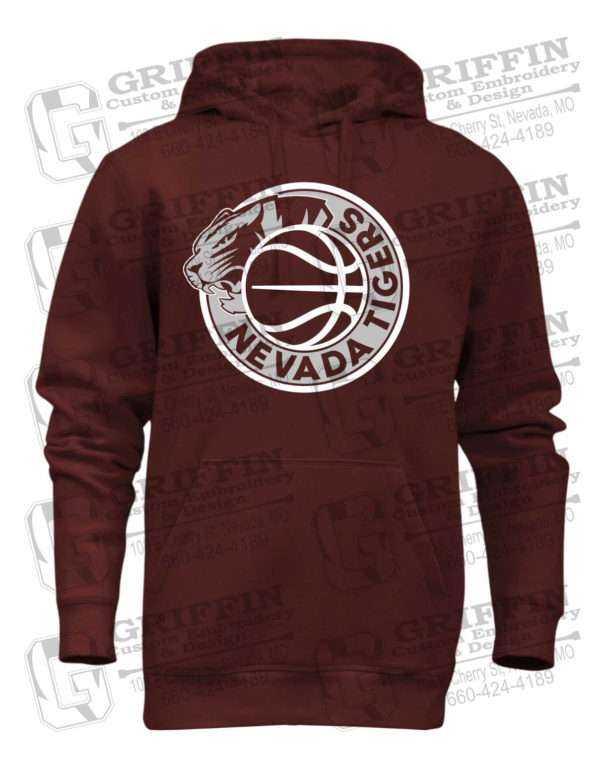 Heavyweight Fleece Hoodie - Basketball - Nevada Tigers 26-J