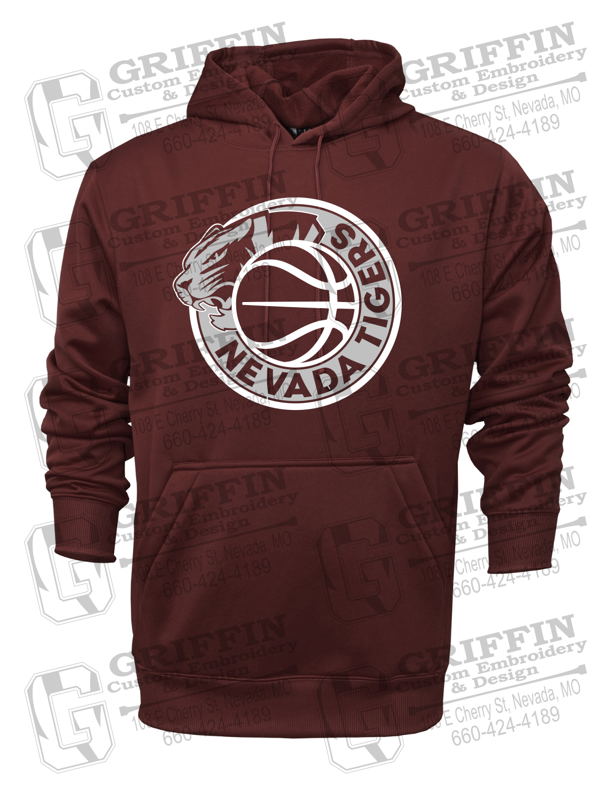 Performance Fleece Hoodie - Basketball - Nevada Tigers 26-J