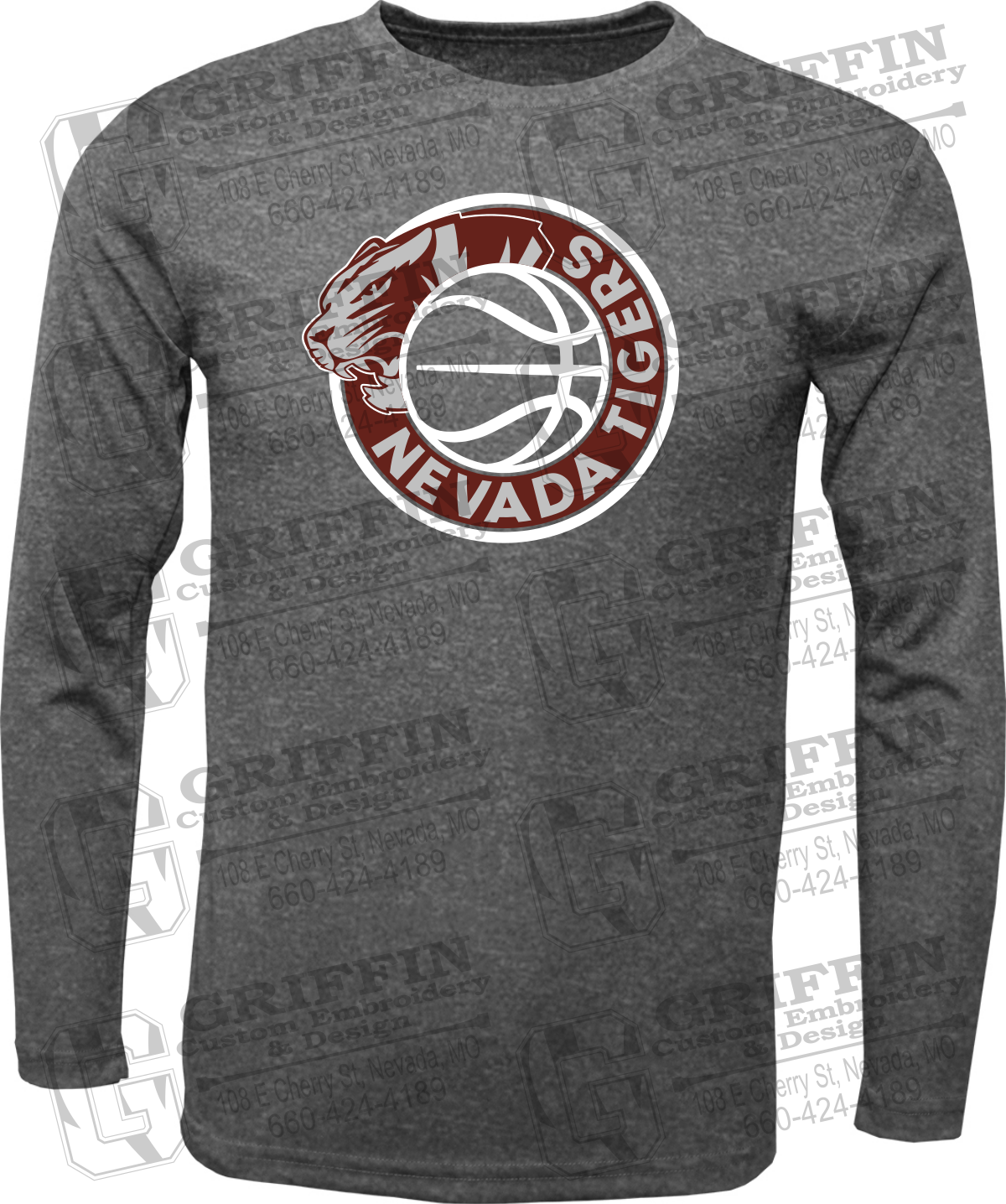 Dry-Fit Long Sleeve T-Shirt - Basketball - Nevada Tigers 26-J