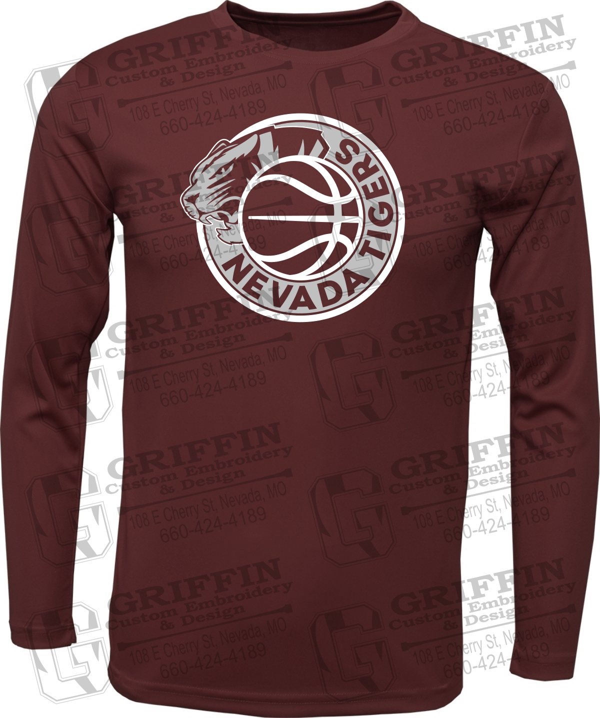 Toddler Dry-Fit Long Sleeve T-Shirt - Basketball - Nevada Tigers 26-J