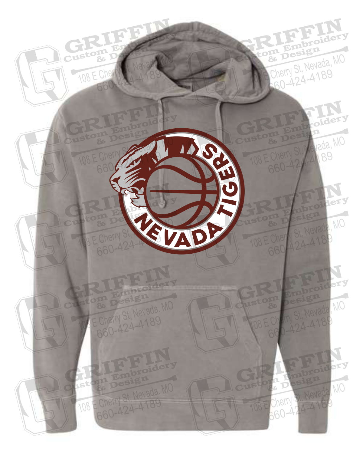 Comfort Colors Hoodie - Basketball - Nevada Tigers 26-J