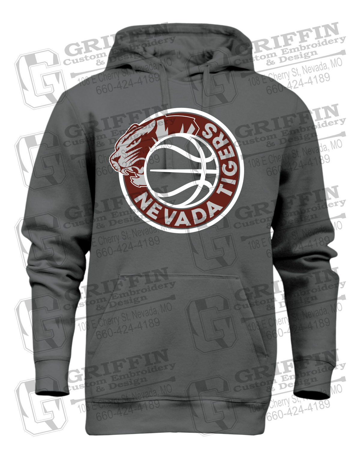 Heavyweight Fleece Hoodie - Basketball - Nevada Tigers 26-J