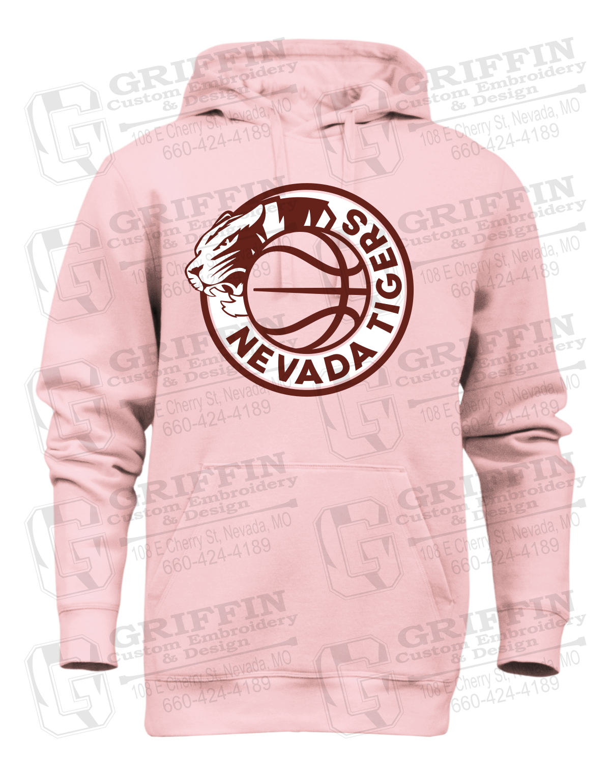 Heavyweight Fleece Hoodie - Basketball - Nevada Tigers 26-J