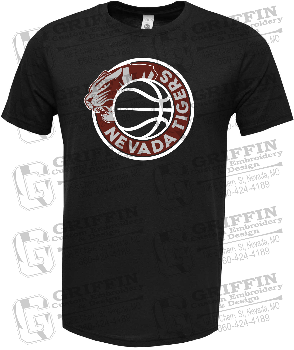 Soft-Tek Short Sleeve T-Shirt - Basketball - Nevada Tigers 26-J