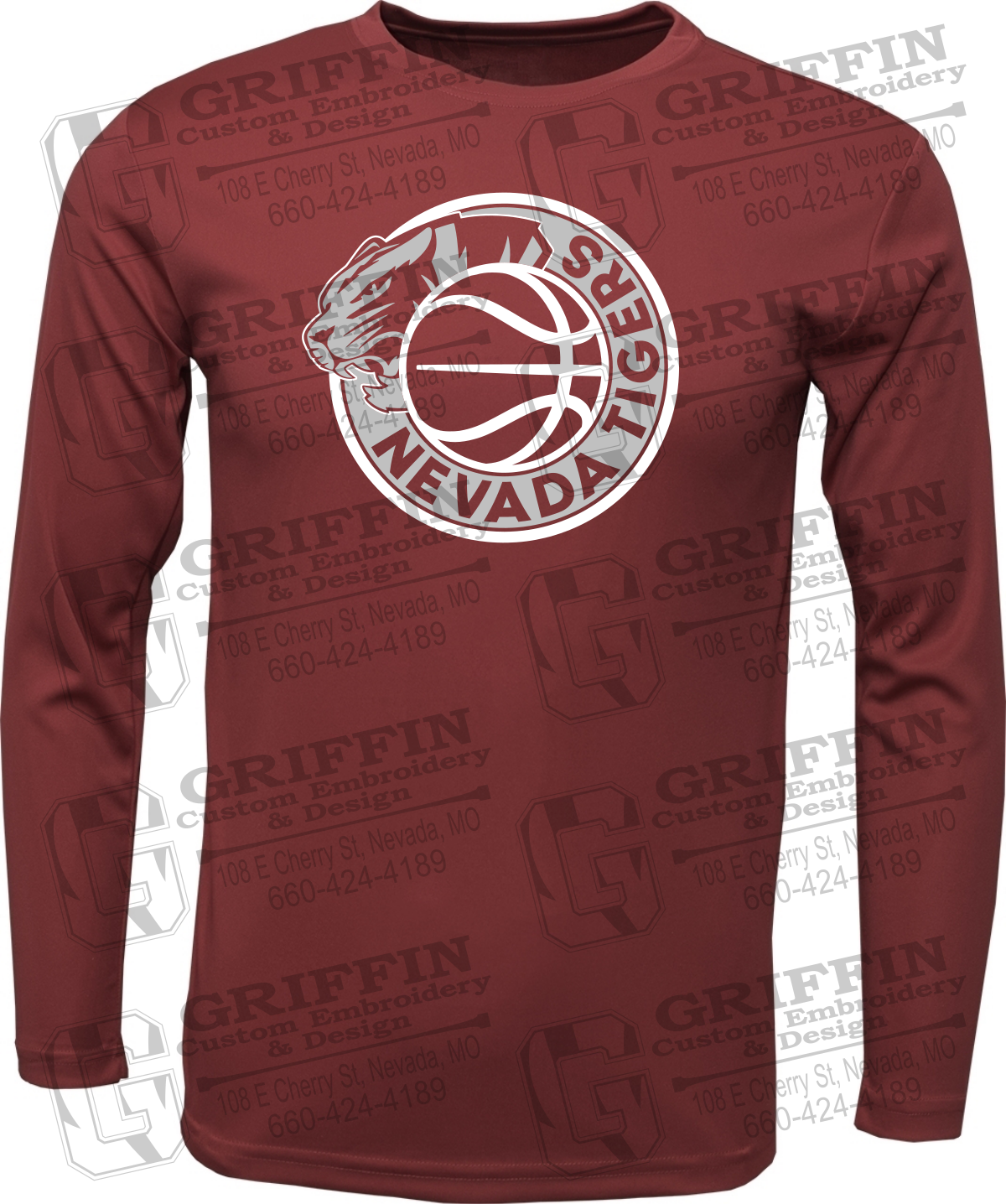 Dry-Fit Long Sleeve T-Shirt - Basketball - Nevada Tigers 26-J