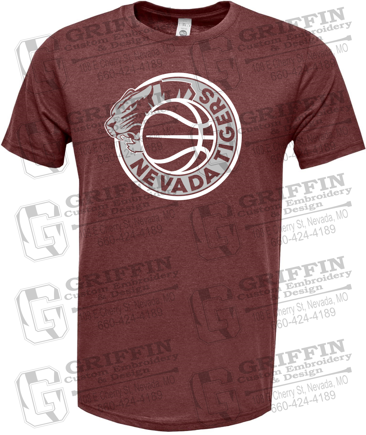 Soft-Tek Short Sleeve T-Shirt - Basketball - Nevada Tigers 26-J