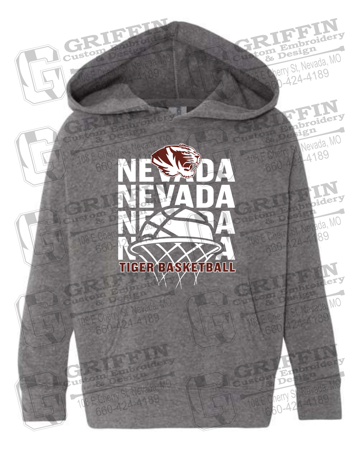 Toddler Hoodie - Basketball - Nevada Tigers 26-L