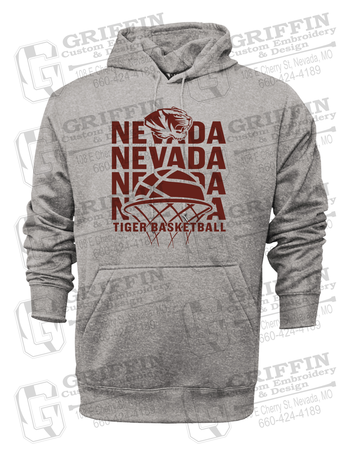 Performance Fleece Hoodie - Basketball - Nevada Tigers 26-L
