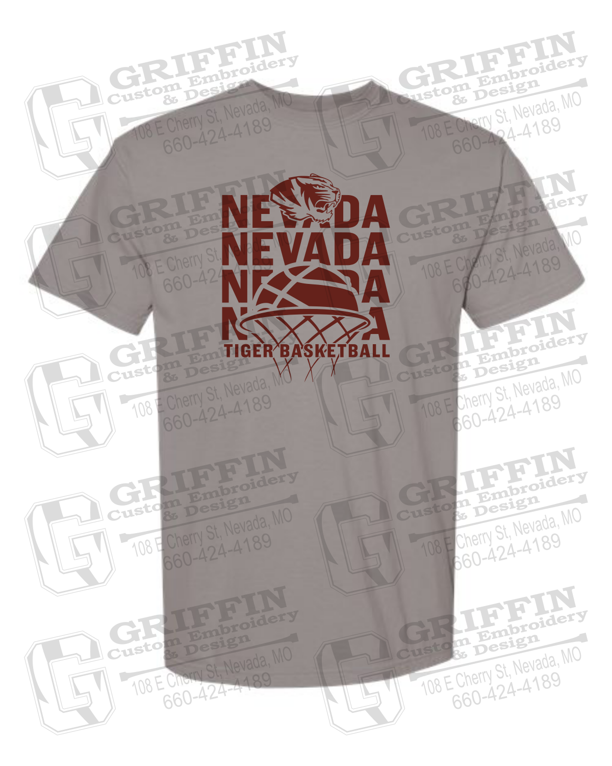 Comfort Colors Short Sleeve T-Shirt - Basketball - Nevada Tigers 26-L