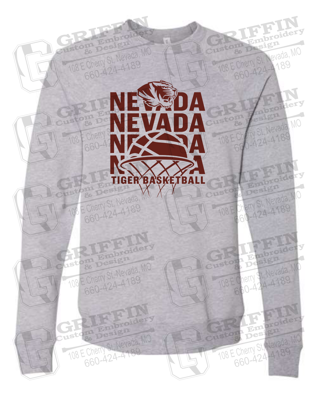 Sponge Fleece Sweatshirt - Basketball - Nevada Tigers 26-L