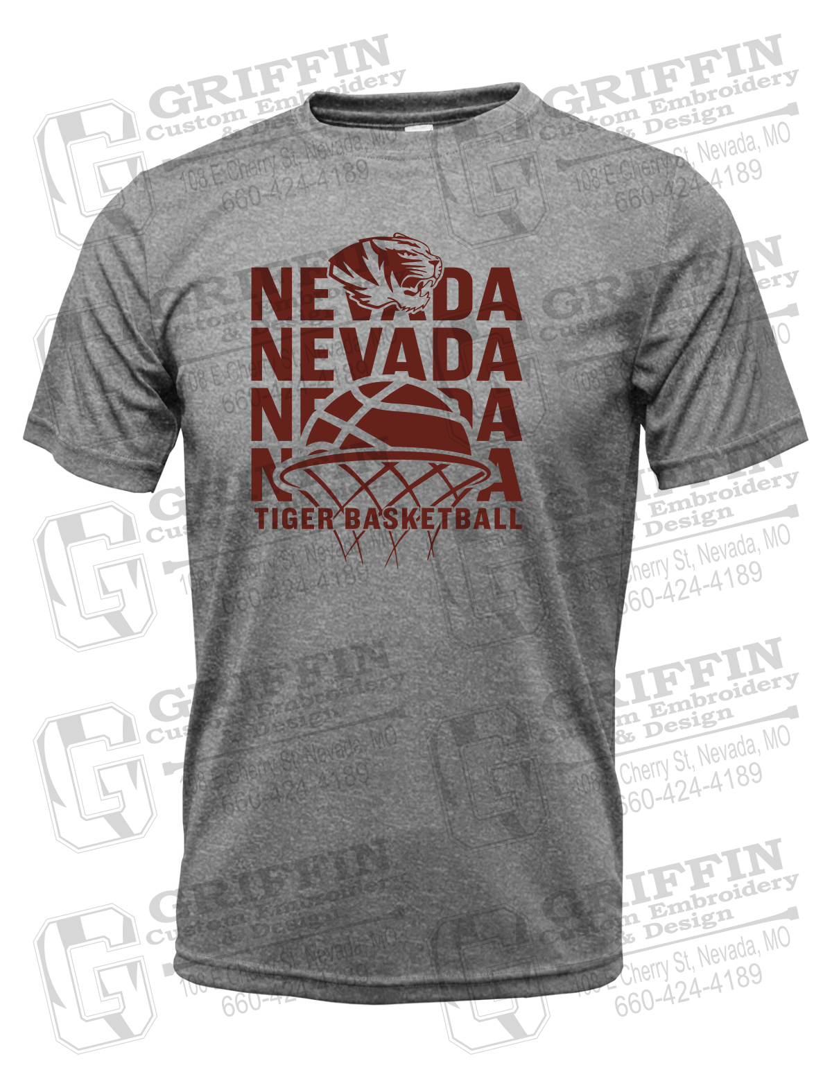 Dry-Fit Short Sleeve T-Shirt - Basketball - Nevada Tigers 26-L