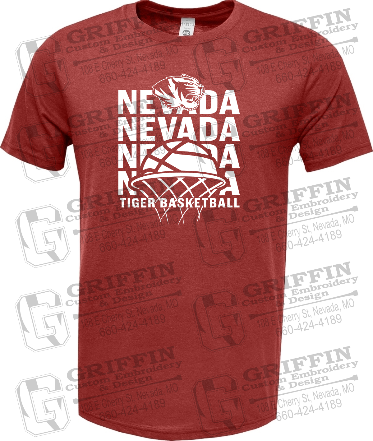 Soft-Tek Short Sleeve T-Shirt - Basketball - Nevada Tigers 26-L