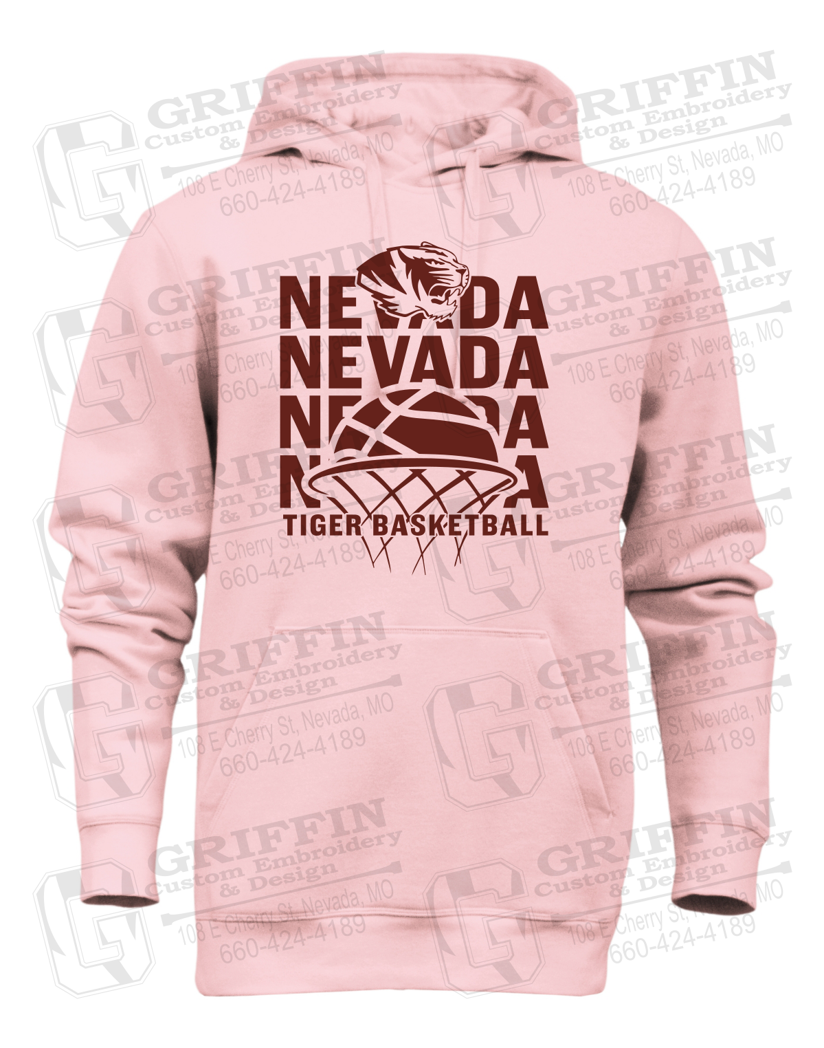 Heavyweight Fleece Hoodie - Basketball - Nevada Tigers 26-L