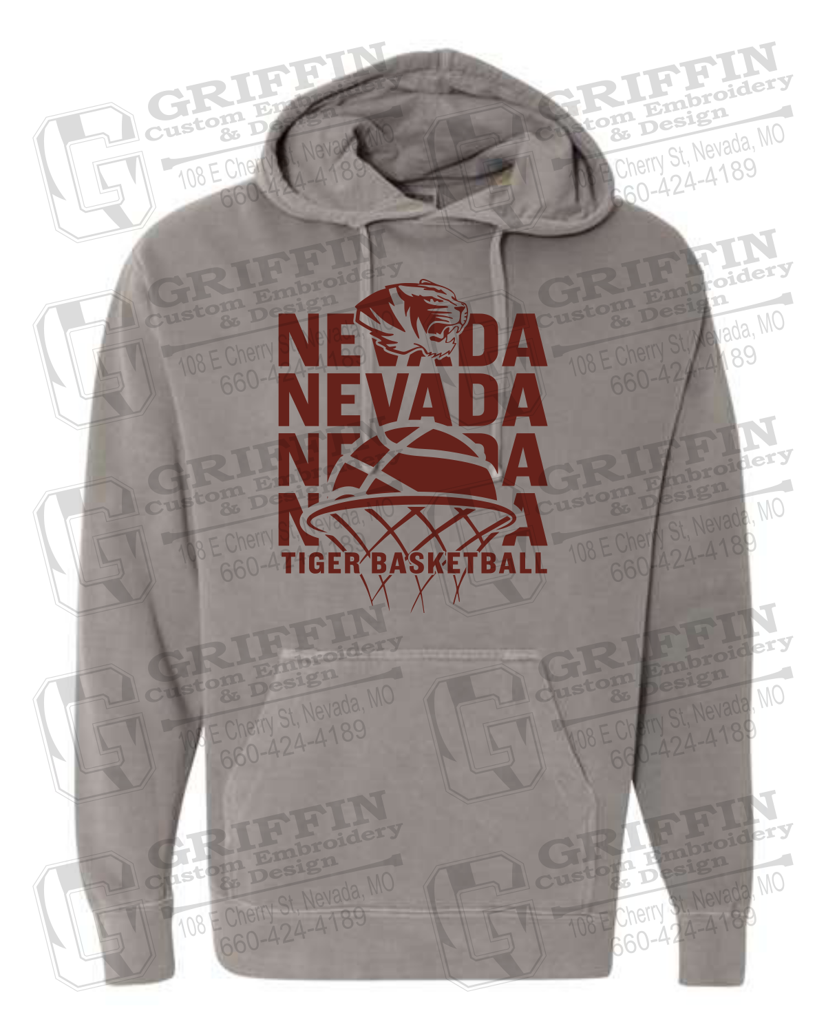 Comfort Colors Hoodie - Basketball - Nevada Tigers 26-L