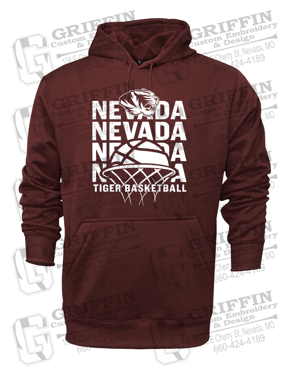 Performance Fleece Hoodie - Basketball - Nevada Tigers 26-L