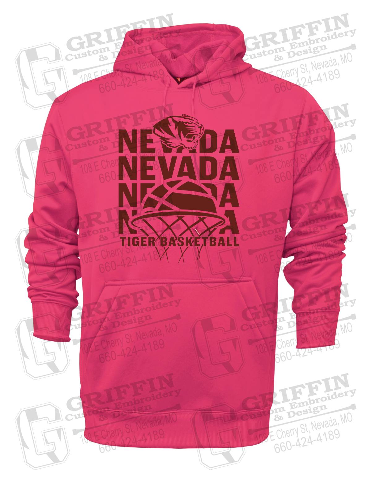 Performance Fleece Hoodie - Basketball - Nevada Tigers 26-L