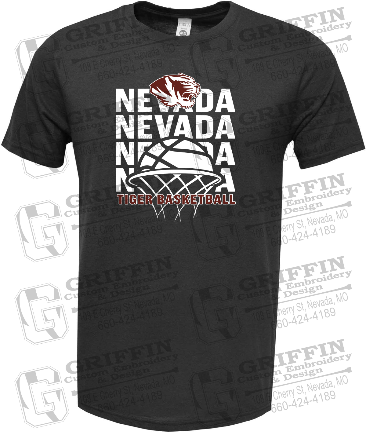 Soft-Tek Short Sleeve T-Shirt - Basketball - Nevada Tigers 26-L