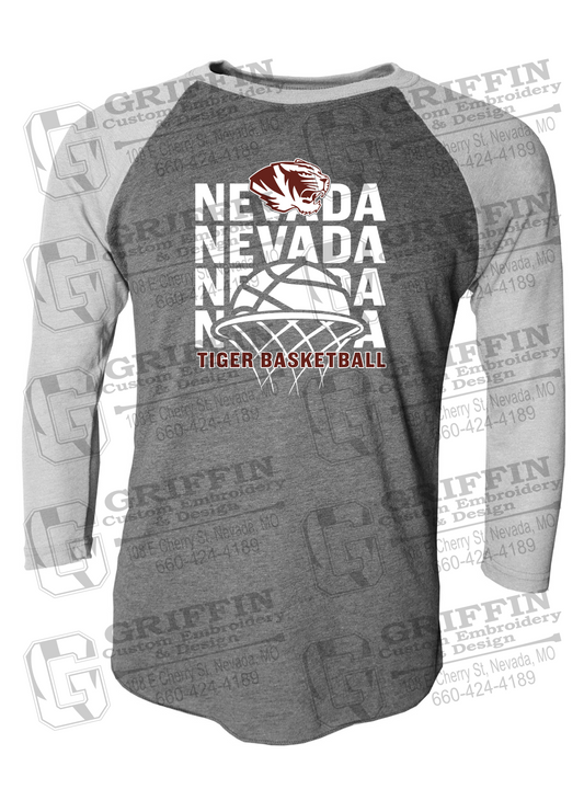 Tri-Blend Raglan Sleeve T-Shirt - Basketball - Nevada Tigers 25-L