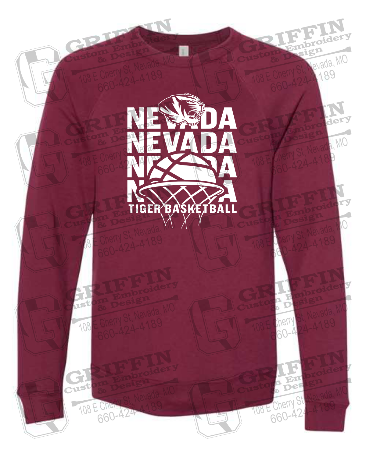 Sponge Fleece Sweatshirt - Basketball - Nevada Tigers 26-L